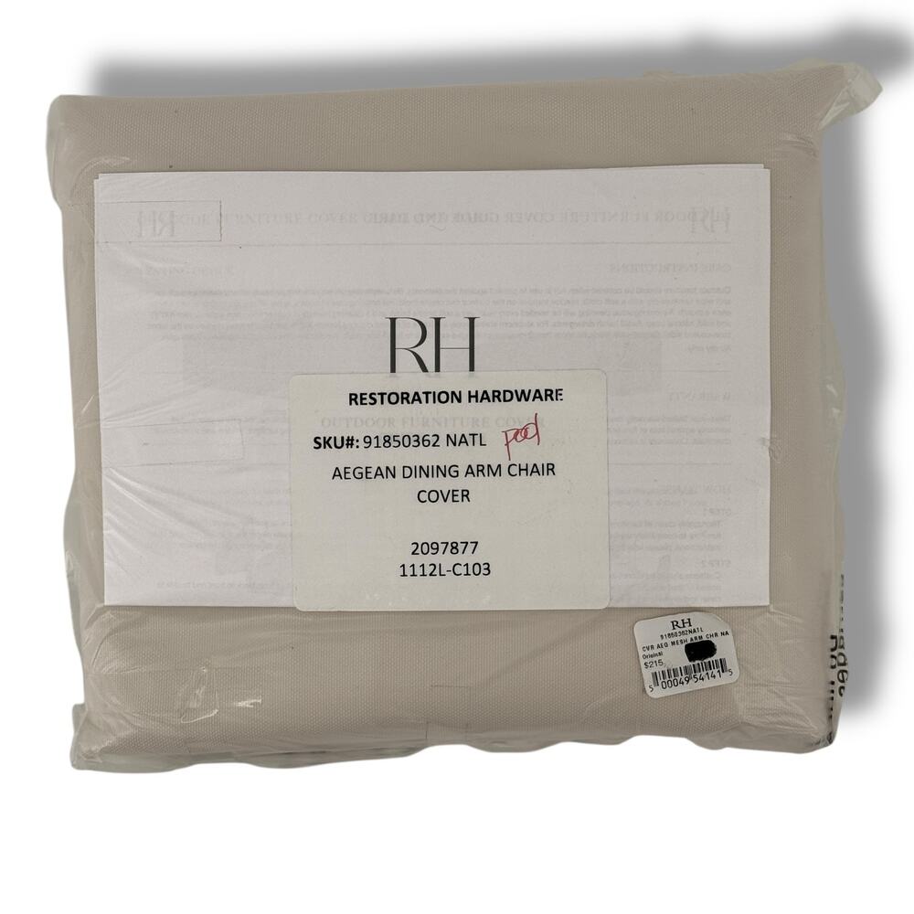 Restoration Hardware Aegean Mesh Dining Arm Chair Cover Natural